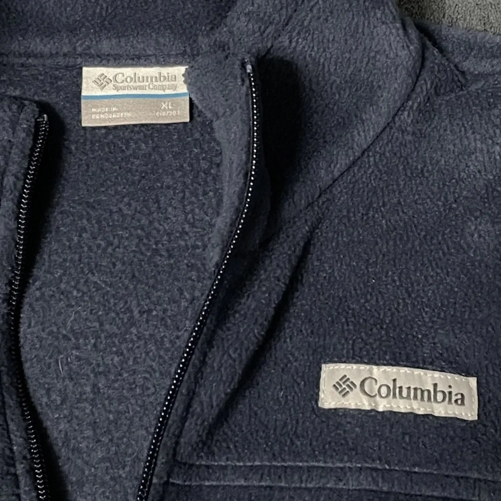 Columbia Fleece Jacket Youth Boys XL Blue Steens Mountain II Mock Neck Full Zip